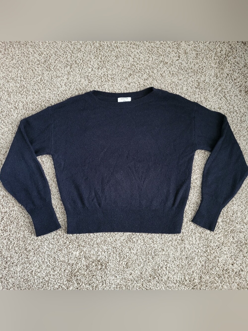 Aritzia Babaton Cashmere Sweater Black Boatneck Boat Neck Small
